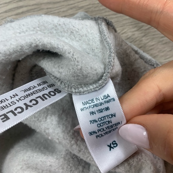 SoulCycle “Soul Soul” Grey Cotton Crewneck Sweater Top - Picture 6 of 9